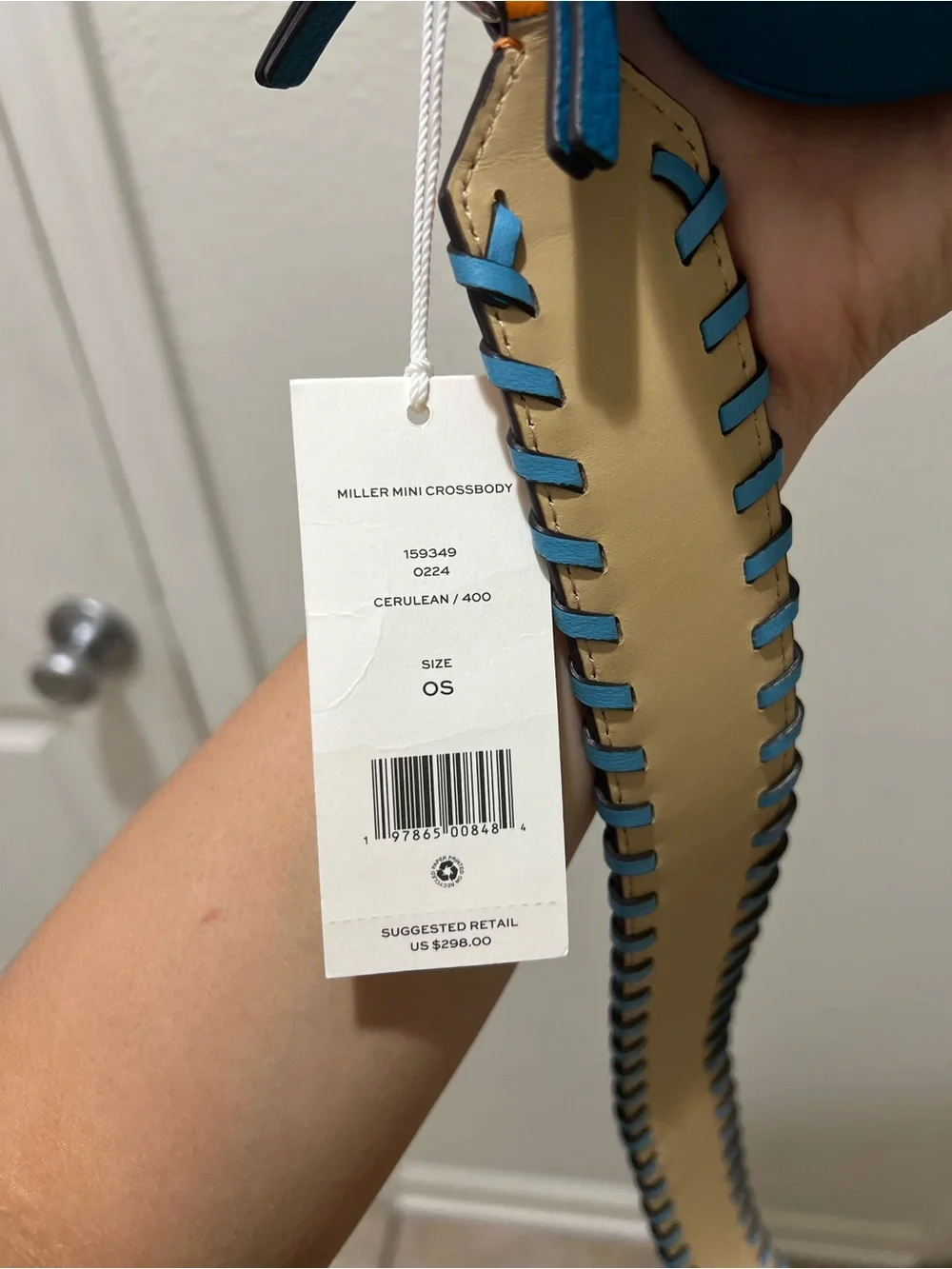 Tory Burch Blue Leather Crossbody Bag